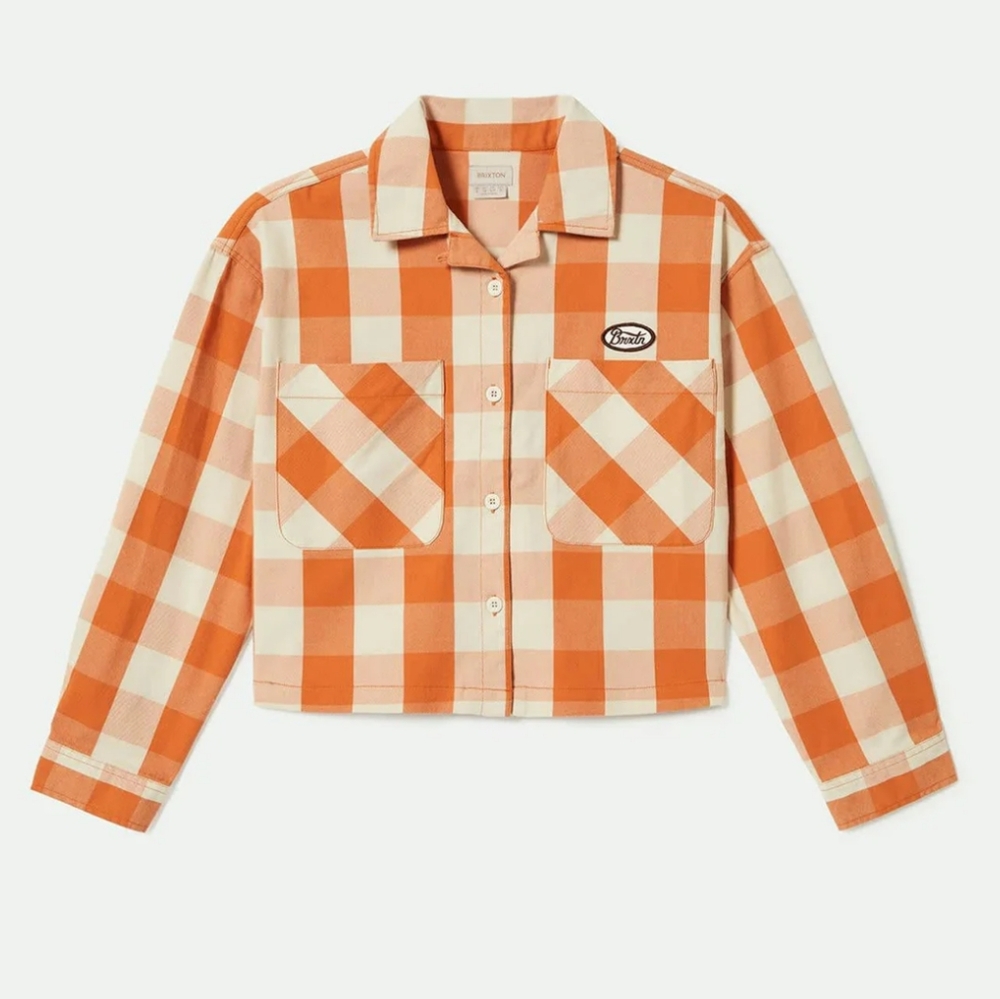 Brixton Orange and Cream Checkered Jacket